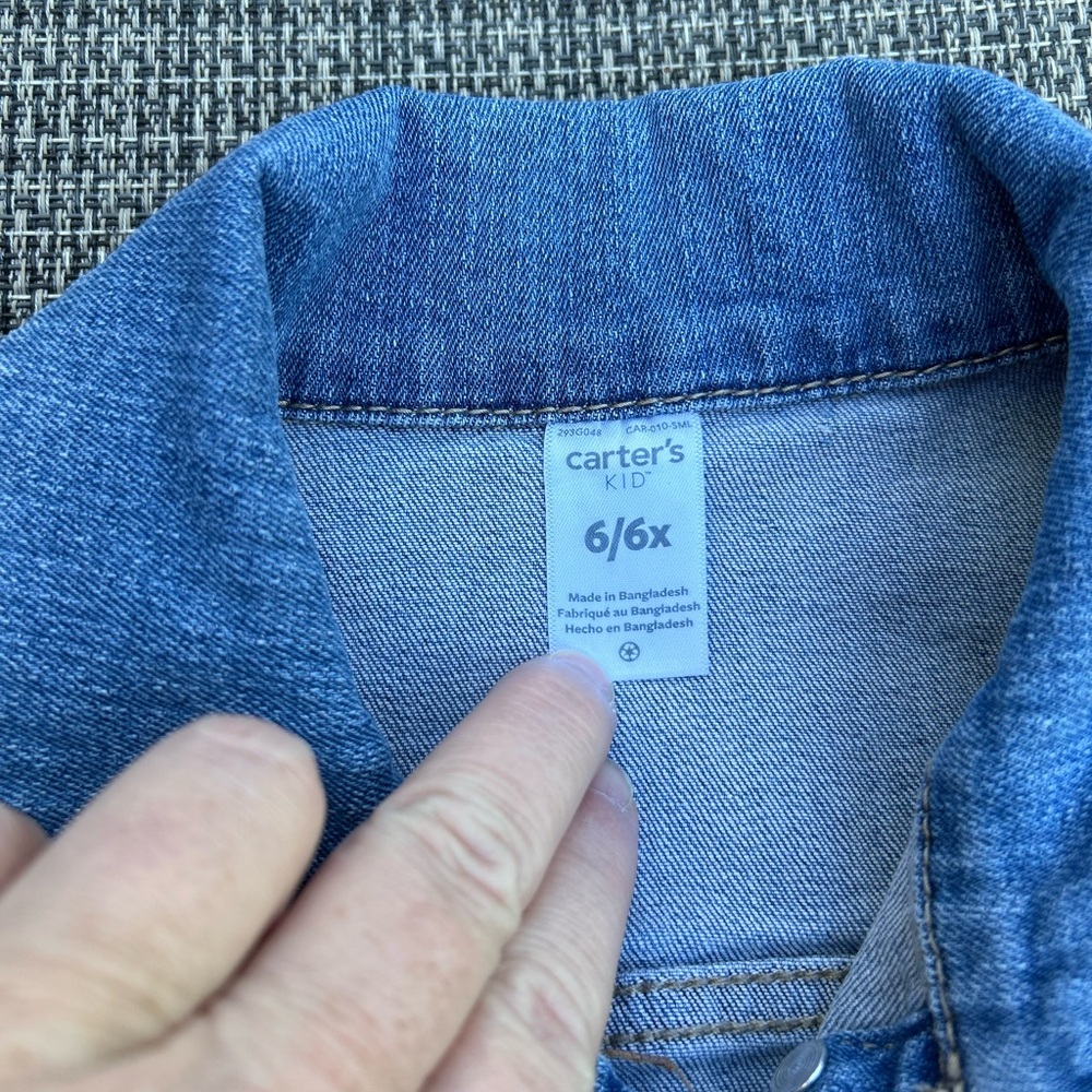 Carters denim jacket size 6x soft! - Picture 2 of 3